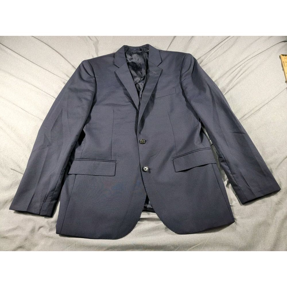 J Crew Ludlow Loro Piana Super 120s Wool Blue‎ Two Button Blazer Mens 42R